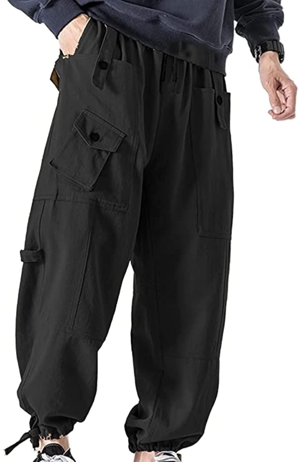 MILLION STORE Streetwear Techwear Cargo Pant Hip Hop Harem Pant for Men 8 Pocket