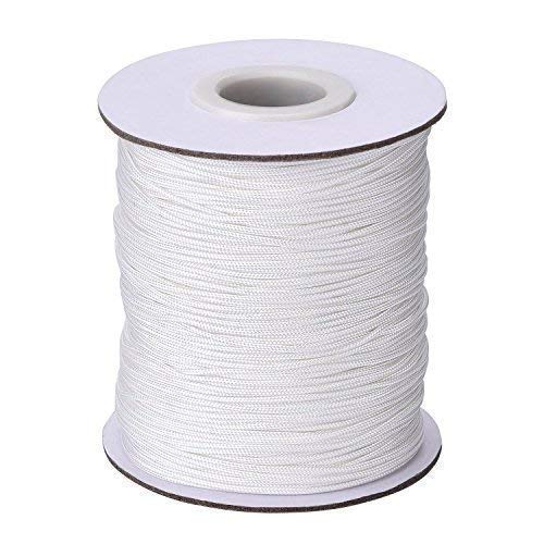 Uteruik Cordon en Nylon tressé Blanc pour Stores en Aluminium 20 m x 1 mm
