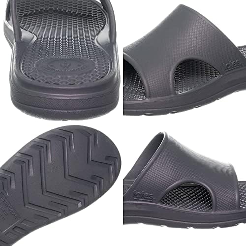 totes Solbounce Men's Slide Sandals, Vented Upper With All-Day Support And A Soft Lightweight Springy Textured Footbed | Image 5