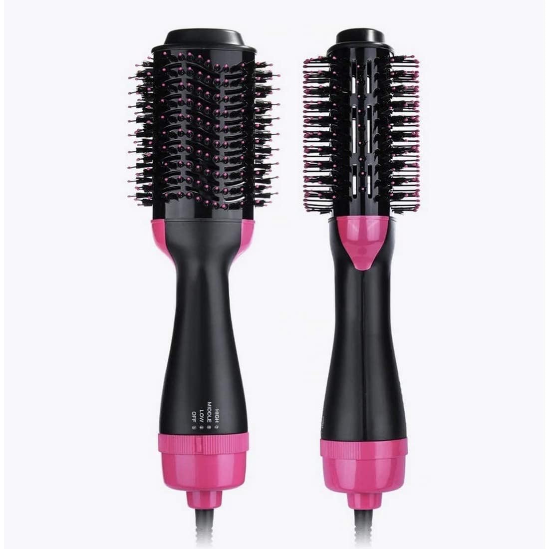 APTODEN Hot Air Brush For Hair Hair Dryer For Woman Hair Straightening Brush Curler Professional 4 In 1 Volumizer Blow Drying for All Hairstyle Curling & Styling 1200 Watt | Gifts for Woman Smooth, Frizz-Free Shine with Advanced Ionic Technology Pink