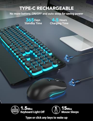 Trueque Wireless Keyboard And Mouse Backlit thumb #4