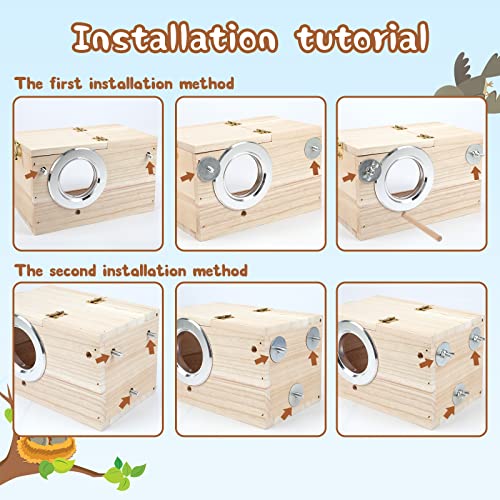 Gindoor GR01016-BIRD NEST-FBA Parakeet Nesting Box Transparent Bird House thumb #3