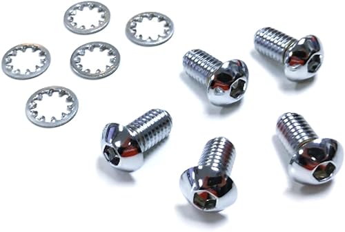 Kit de tornillos, 3/8, para rotor trasero (5 tornillos), cromado