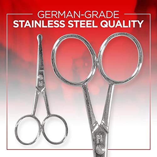 Titania Germany Solingen Quality Nose Hair Scissors - Corrosion Resistant w/ Blunt End - Helps Protect Sensitive Areas for Men & Women - Made In Germany - Thumbnail 5