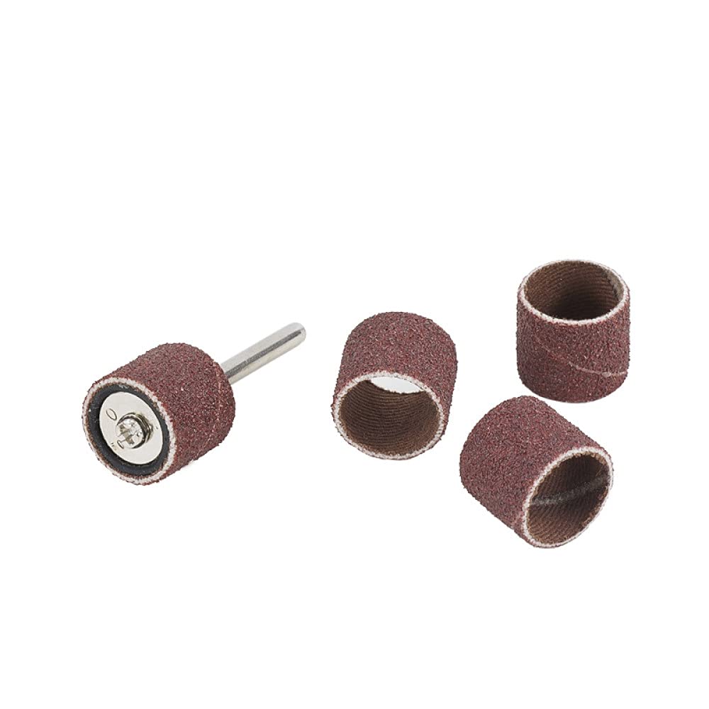 Schleifmaschine Schleiflamellenschleifer, ing Drum Kit Körnung 80 120 180 for elektrischen Mini-Winkelschleifer Braun Schwarz 102 Stk(102PCS,80)