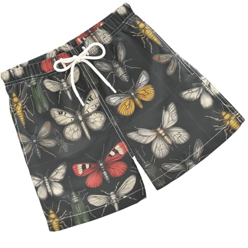 Pigsaly Boys Swim Trunks Various Insects Beetles Boys Board Shorts Swimsuit Swimwear Summer Bathing Suit 2T Multicolor