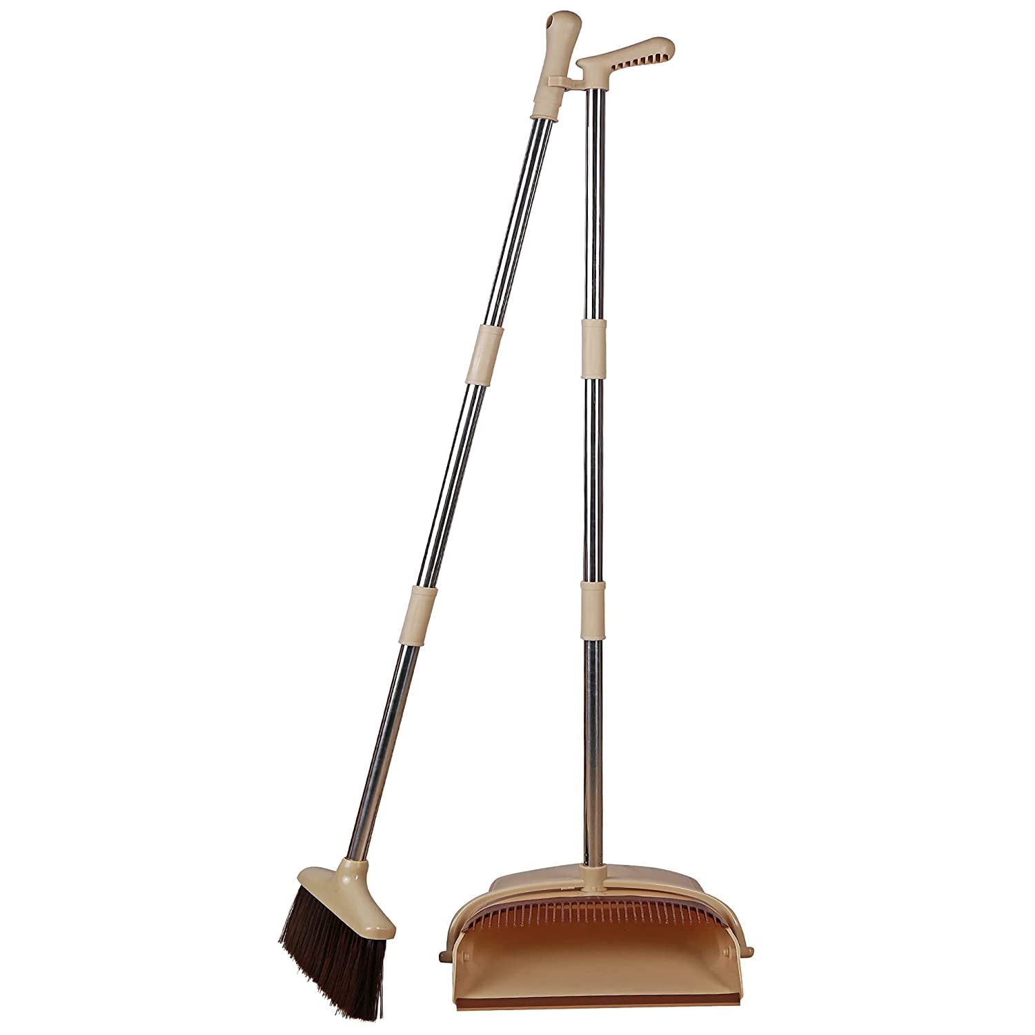 Vruta Plastic Broom and Dustpan with Dust Pan with Long Handle Combo of Broom and Dustpan Set for Home (Blue, SkyBlue, Green, Beige) (Dustpan and Broom Set) 4