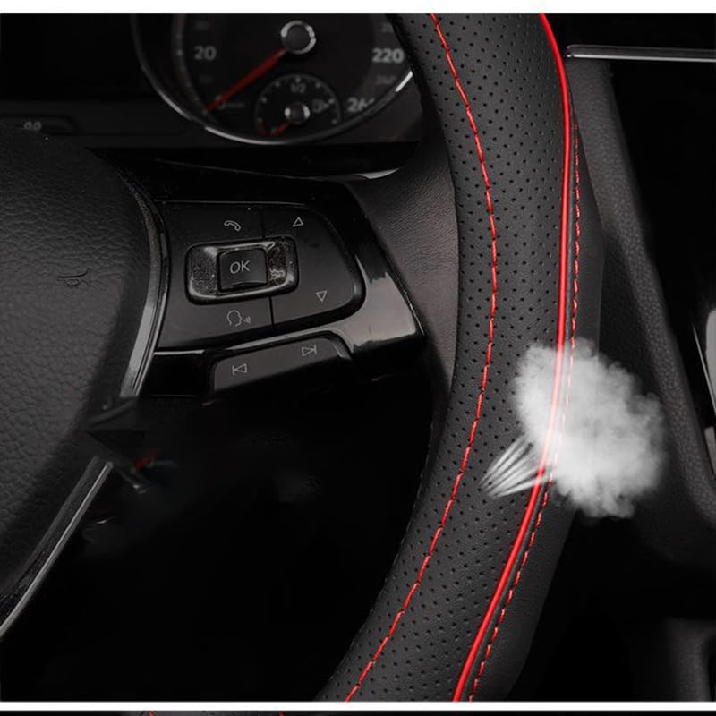 Auto Stuurhoes voor Volvo XC40 2018-2022, Microvezel Leder Stuurbeschermers Antislip Stuurwiel Hoes met Auto Embleem Logo Interieur Accessoires Auto Stuurhoes voor Volvo XC40 2018-2022, Microvezel Leder Stuurbeschermers Antislip Stuurwiel Hoes met Auto Embleem Logo Interieur Accessoires