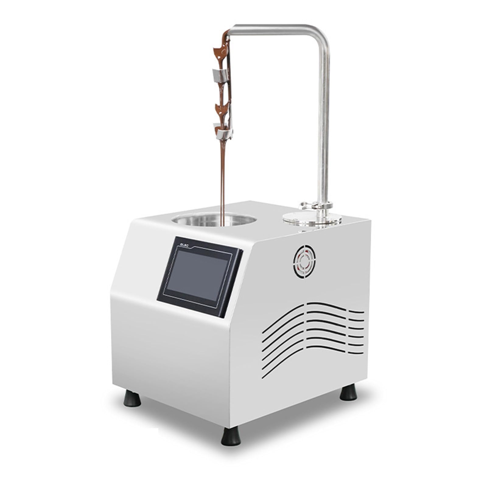 Fondoir À Chocolat Professionnel 5,5 L - Tempéreuse À Chocolat Électrique En Acier Inoxydable, Écran Tactile Intelligent, Convient Pour Les Bars, L'enrobage De Fraises, Les Fêtes Et Les Mariages.