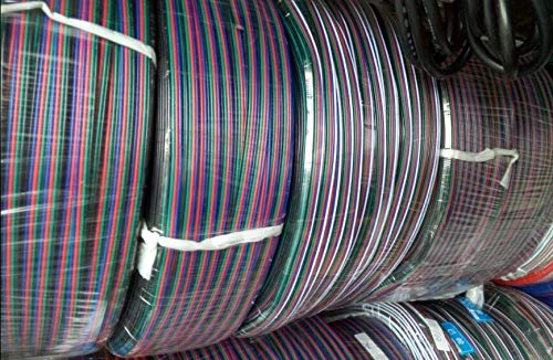 Davitu Electrical Equipments Supplies - 600Meters/lot 600M/pc 4 Pin 4 Channels 5050 3528 RGB LED Strip wire Extension Extend Cable Wire Cord Connector For RGB