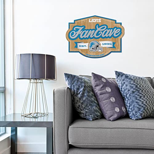 Image of YouTheFan NFL Detroit Lions Fan Cave Sign One Size(Pack of 6)