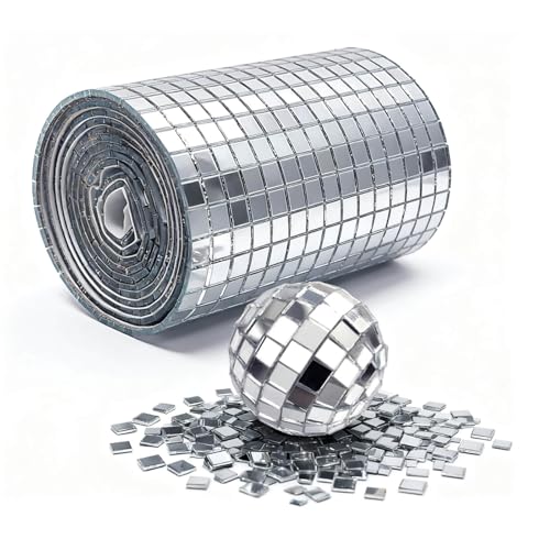 Bertork 5400pcs Self-Adhesive Mirror Mosaic Tiles