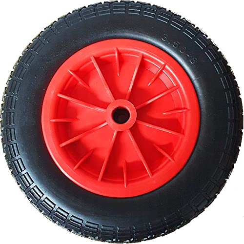 PU 14" Puncture Proof RED Wheelbarrow Wheel Tyre 3.50-8 foam filled + AXLE By KetoPlastics 8 PU 14" Puncture Proof RED Wheelbarrow Wheel Tyre 3.50-8 foam filled + AXLE By KetoPlastics - Image 8