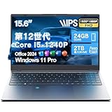 2025新登場 Dobiosノートパソコン 15.6インチ Office2024搭載 第12世代Core-i5 1240P 12コア/16スレッド メモリ24GB LPDDR5 1TB NVMe SSD Windows11Pro ゲーミングノートpc FHD1080P/Webカメラ/高速WiFi6/BT5.2/Type-C/テンキー付き/日本語キーボード 薄型pc 指紋認証 Laptop