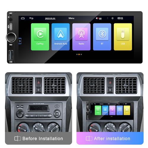 Radio para auto con pantalla táctil 6.86" EZoneTronics miniatura 2