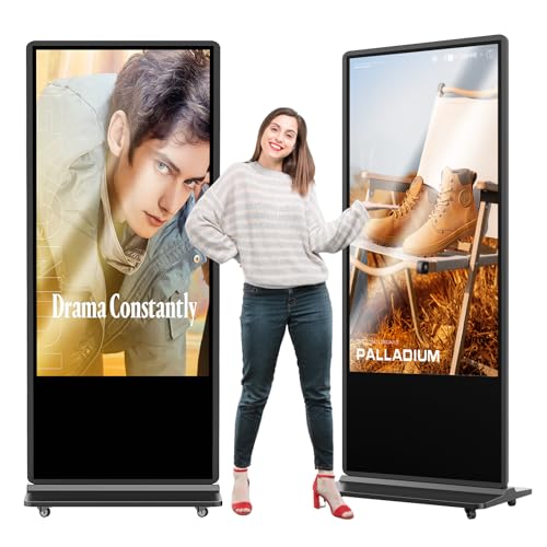 Image of 65'' Digital Signage Display Smart Android LCD Sign Kiosk Electronic Menu Board Advertising Display Screen Monitor HDMI WiFi USB 4K Media Video Player (Non Touch Screen,Black)