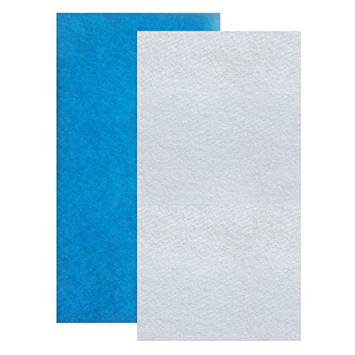 Classic Bonded Aquarium Filter Pad - Blue and White Aquarium Filter Media Roll Bulk Can Be Cut To Fit Most Filters, Made in USA for Aquatic Experts (Classic Pad & 50M Polishing Pad)