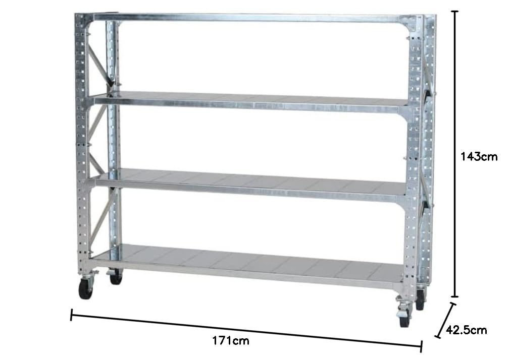 Amazon｜ダルトン ガルバナイズド シェルフ ダブル 1430｜オープン