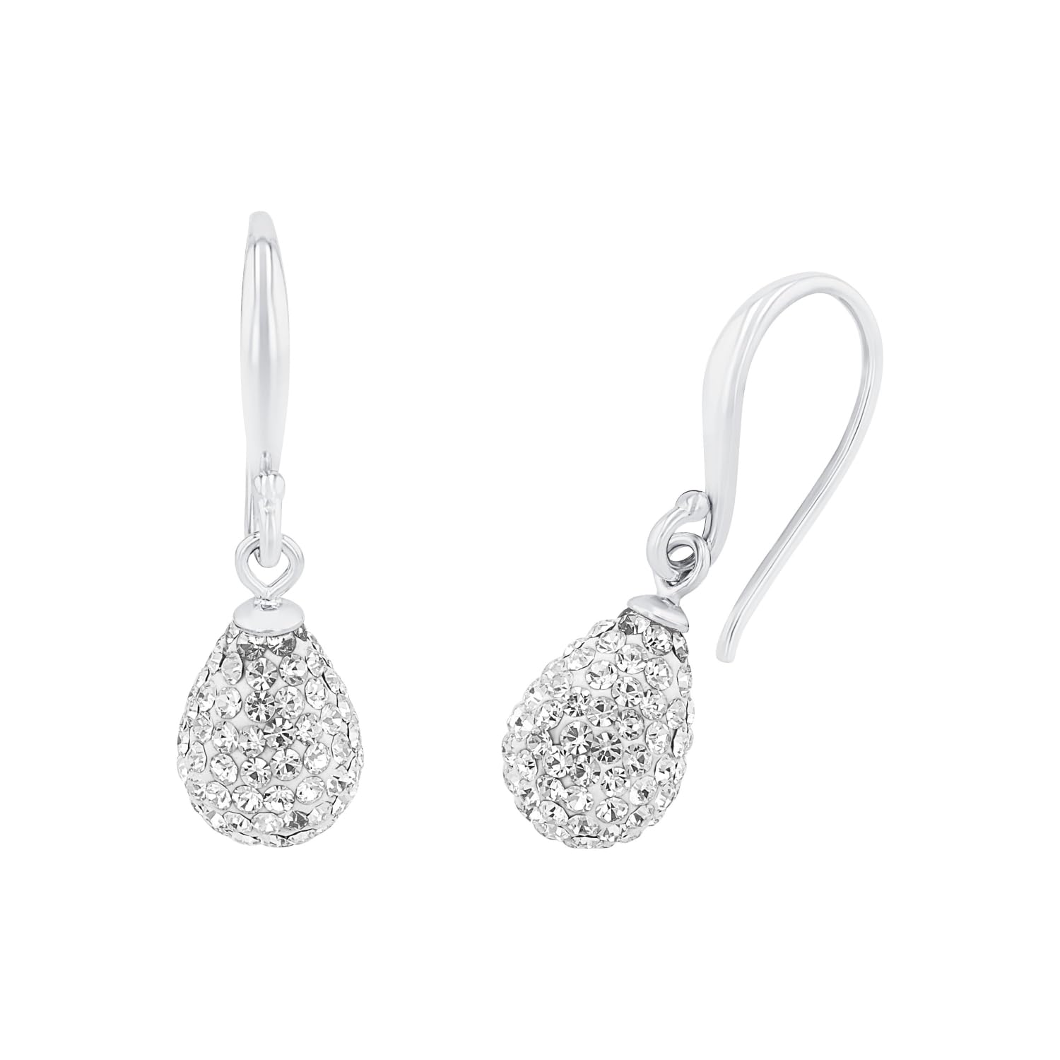 Amor Earrings Women Ear jewelry, with Crystal glass, 17 cm, Silver, Comes in jewelry gift box, 9124176