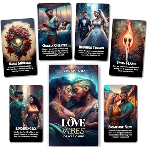 Love Vibes Oracle Cards - Twin Flame Soulmate Oracle Tarot...