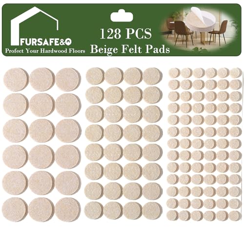 Comparison: Best Hardwood For Cabinets 8 Fursafe&Q Felt Furniture Pads for Hardwood Floors - Self Adhesive Chair Felt Pad, Furniture Feet Floor Protectors, Protect from Nicks, Dents and Scratches, Cabinet Door Bumper128 Pcs Chair Feet