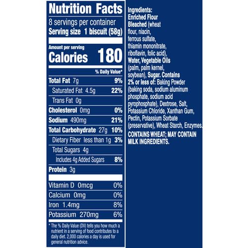 Miniatura 5 de Pillsbury Grands! Southern Homestyle - Galletas refrigeradas, originales, 8 unidades, 16.3 oz.