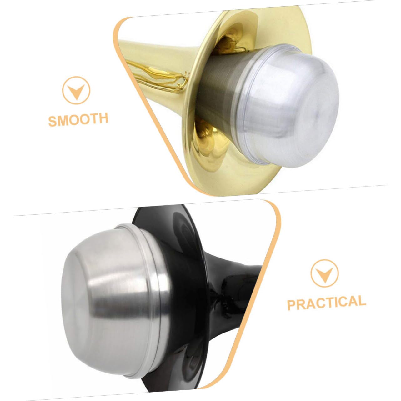 BESTonZON 3 Pezzi Silenziatore Trombone Pratica Strumento Musicale Muto Accessorio Tromba Per Principianti Parti Di Tromba Mute Pratica Tromba Mute Tromba Dritto Muto Con Tromba