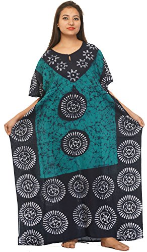 Image of Cotton Kaftan Dress Maxi Long Tunic Batik One Size