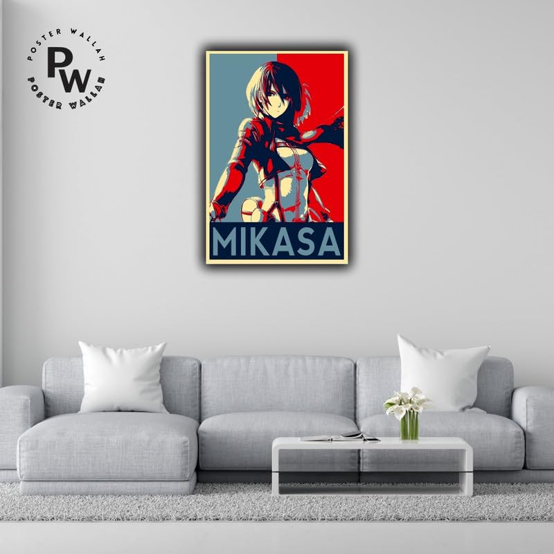 Image of POSTER WALLAH Attack On Titan Anime Poster for Home Office and Student Room Wall | Aesthetic Poster | Wall Decor ATCKONTTN22 (18X12 inch)