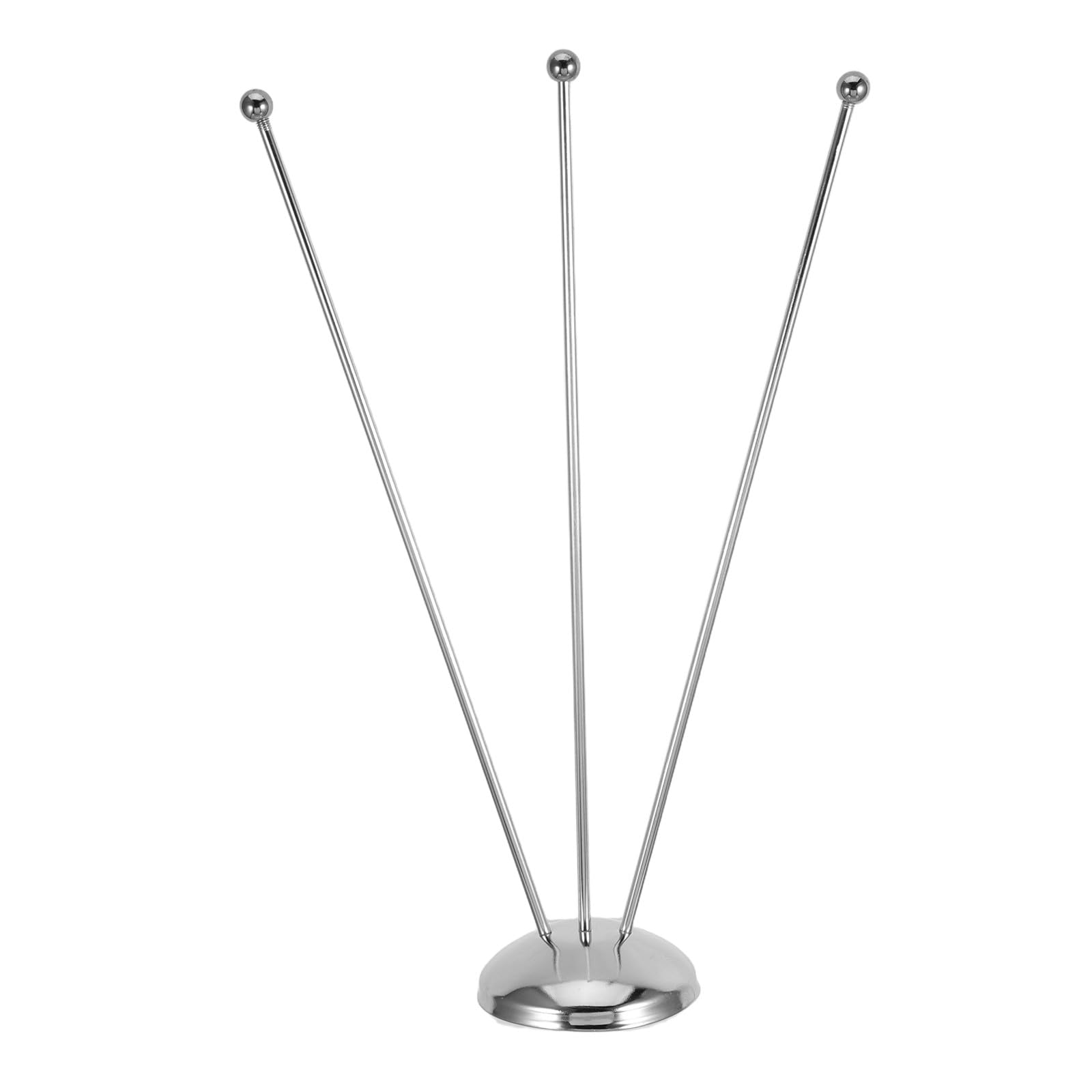 Gogogmee Desk Flagpole for 3 Mini Flags - Table Flag Holder Triple Pin with Base - Stainless Steel Flagpole Stand for Office School Conference Table Memorial Day Veterans Day