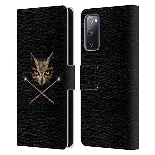 Funda de cuero tipo libro Anne Stokes para Samsung Galaxy S20 FE con diseño de búhos