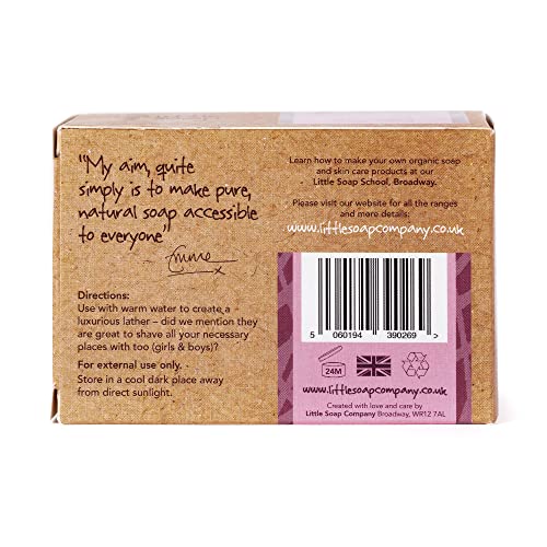 Little Soap Company Organic Soap Bar – Vegan, Cruelty Free, No SLS or Parabens, With Rose Geranium, Natural & Organic Body & Hand Soap (110g) - Image 4