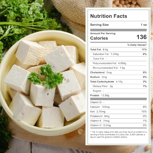 Image of 2.83oz (80g) Freeze Dried Tofu Cubes, 1cm Bite Size, Plant Based Dehydrated Tofu, Low Sugar, High Protein, Keto Friendly and Vegan, Instant Food for Ramen, Miso Soup, Salads, Camping and Meal Prep