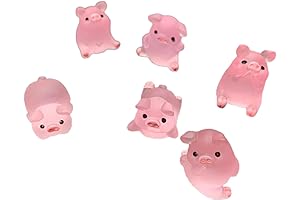 5Pcs Cute Pink Piggy Figurines for Decor and Collectibles
