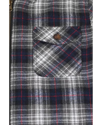 Image of ZENTHACE Boys Sherpa Fleece Lined Flannel Jacket
