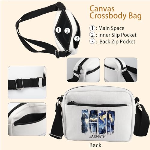 WCGXKO Literature Themed Crossbody Bag Iron Flame Gift Dragon Rider Merch3