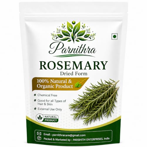 Image of 100% Natural Rosemary Dried Leaves 500g | Premium Culinary Herb for Cooking, Seasoning & Herbal Tea | Rosemary for Hair Growth, Scalp Care & Hair Oil Infusion | Antioxidant Rich, Chemical Free, Pure & Natural