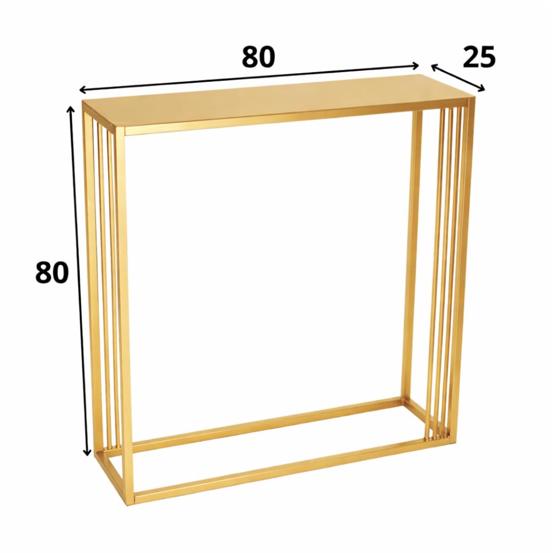 Mesa Consola Estrecha 80 cm – Mesa Consola – Mesa Estrecha – Mesa de Pasillo – Muebles Estrechos – Oro 80 x 20,5 x 10 cm