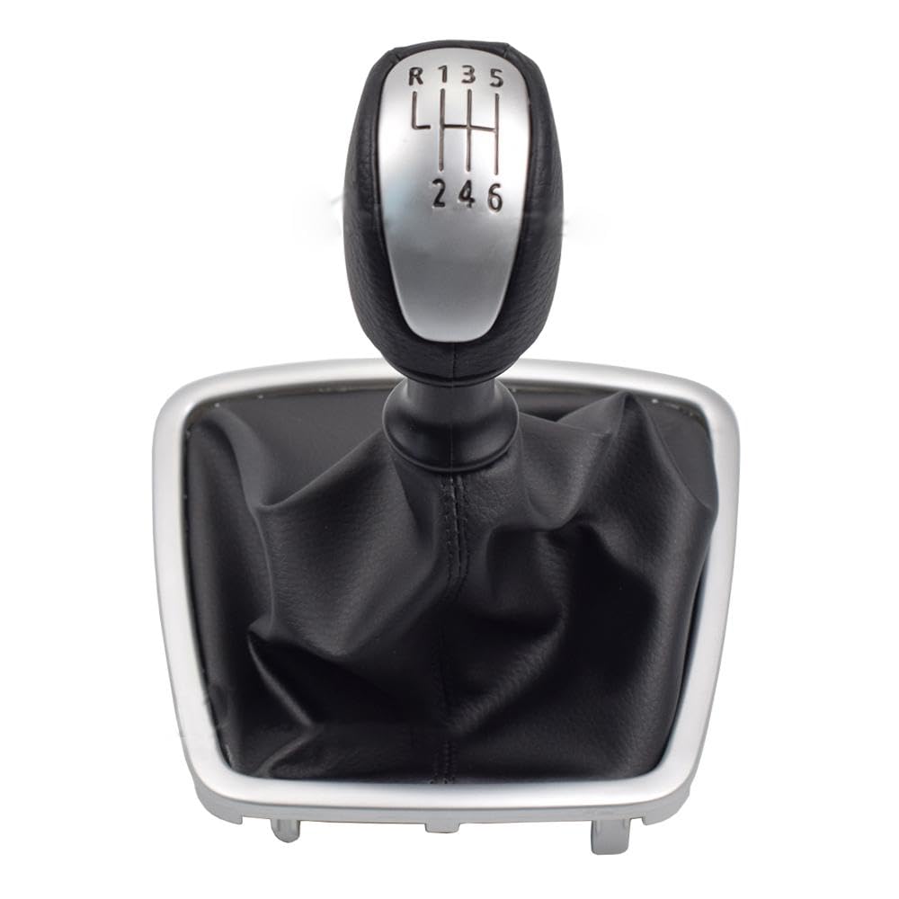QVQOJCTH Auto Accessory 6 Speed Manual Gear Shift Knob for Renault Laguna III MK3 2007-2014(Gear knob and case)