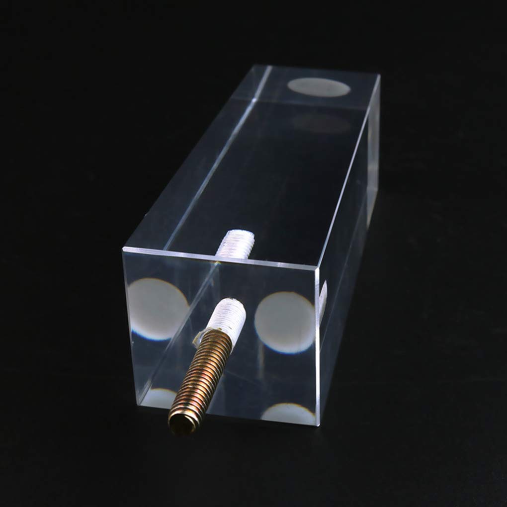 4 Piedini di Ricambio Quadrati in Acrilico Trasparente Fai da Te per Divano, Tavolo, Mobile, Gambe in Vetro Moderne per libreria, Bar, Sedia - Piedini per mobili Resistenti ed Eleganti