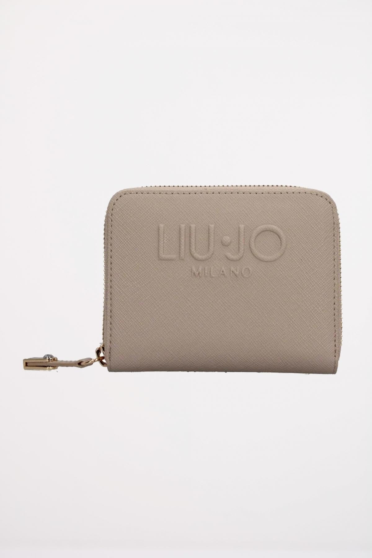 Liu Jo Cartera Compacta, 12,5 x 10 x 2,5 cm, Camel, Cierre con Cremallera