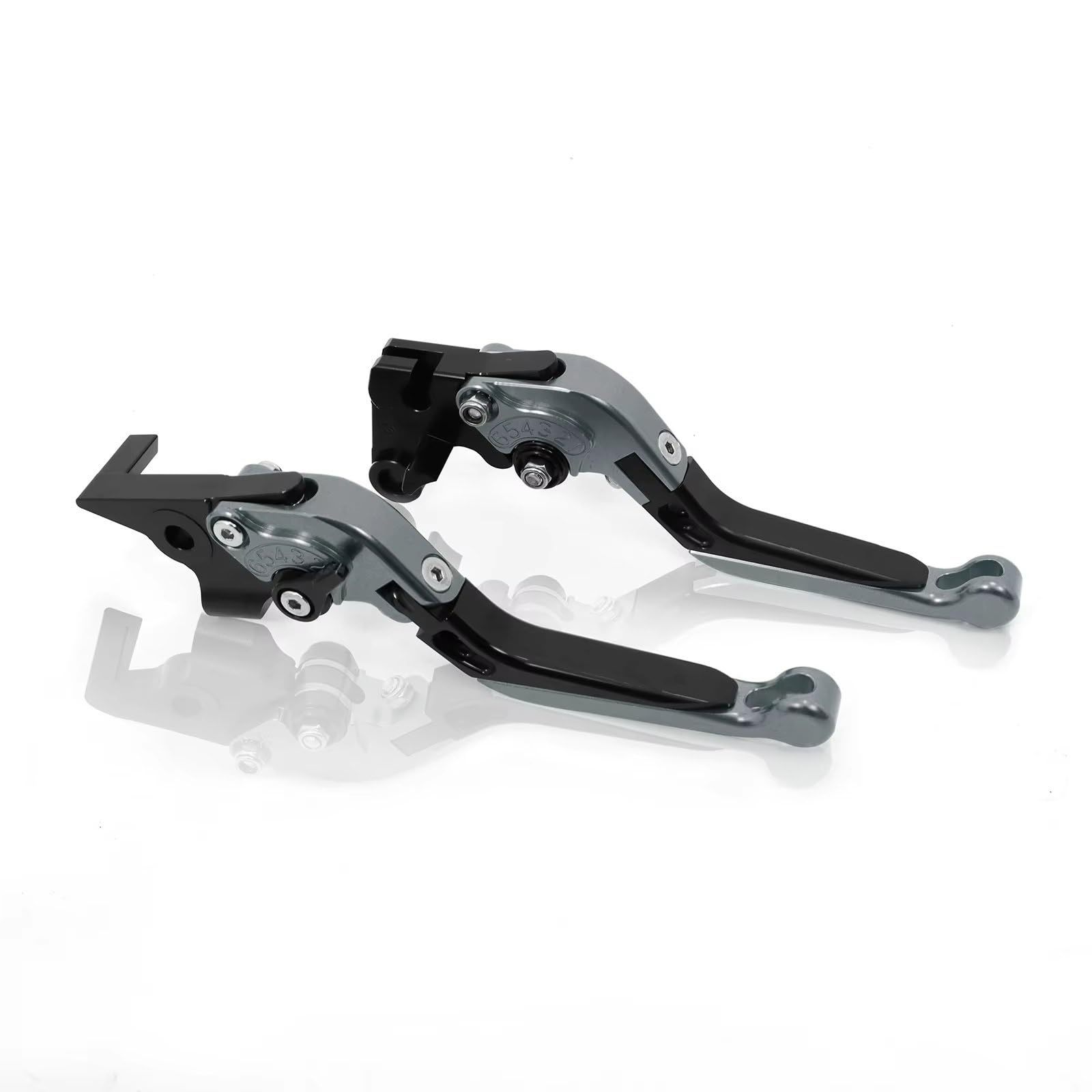 Yongewu Gray Black Motorbike Brake Clutch Lever Compatible With Cb650r For Cb 650R For Cb650 R 2019-2023 Motorcycle Cnc Adjustable Folding Extendable Brake Clutch Levers Handlebrake