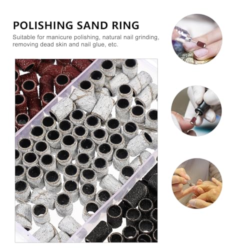 Uonlytech 210 piezas cabezales para manicura y pulido miniatura 3