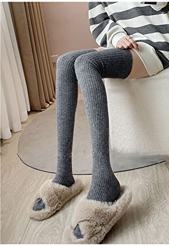LUMoony 1 Paire de Bas de Botte Extra Longs pour Femmes Bas en Cachemire Longues Chaussettes tricotées jambières Chaussettes au-Dessus du Genou Bas de Cuisse Chaussettes Hautes jambières Cover