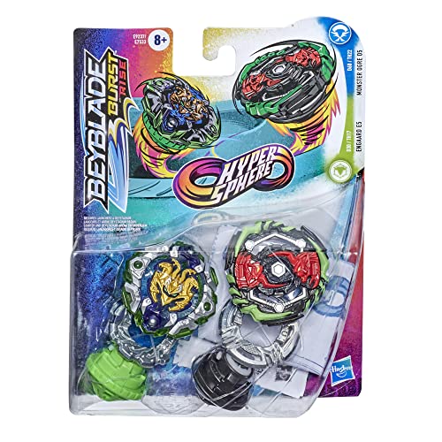 Hasbro Beyblade Burst Rise Hypersphere Packs De 2 Monster Ogre O5 Et Engaard E5 - vue 4