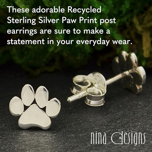 Nina Designs Sterling Silver Earrings - Sterling Silver Earrings for Women, Post Earrings for Women, Recycled 925 Sterling Silver Earring2