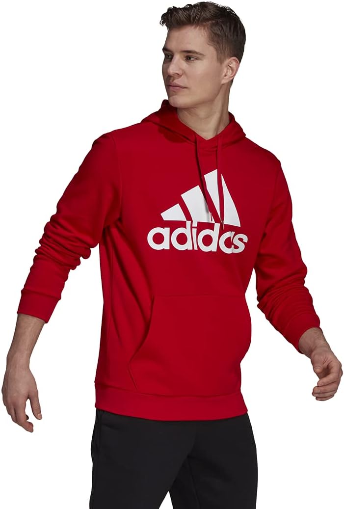 adidas red logo hoodie