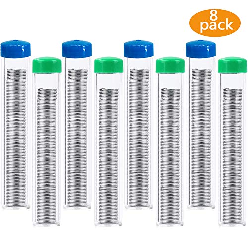 CKANDAY 8 Unidades de 60 – 40 Rosin Core Soldadura, 0,8 mm / 0,032 in Alambre de...