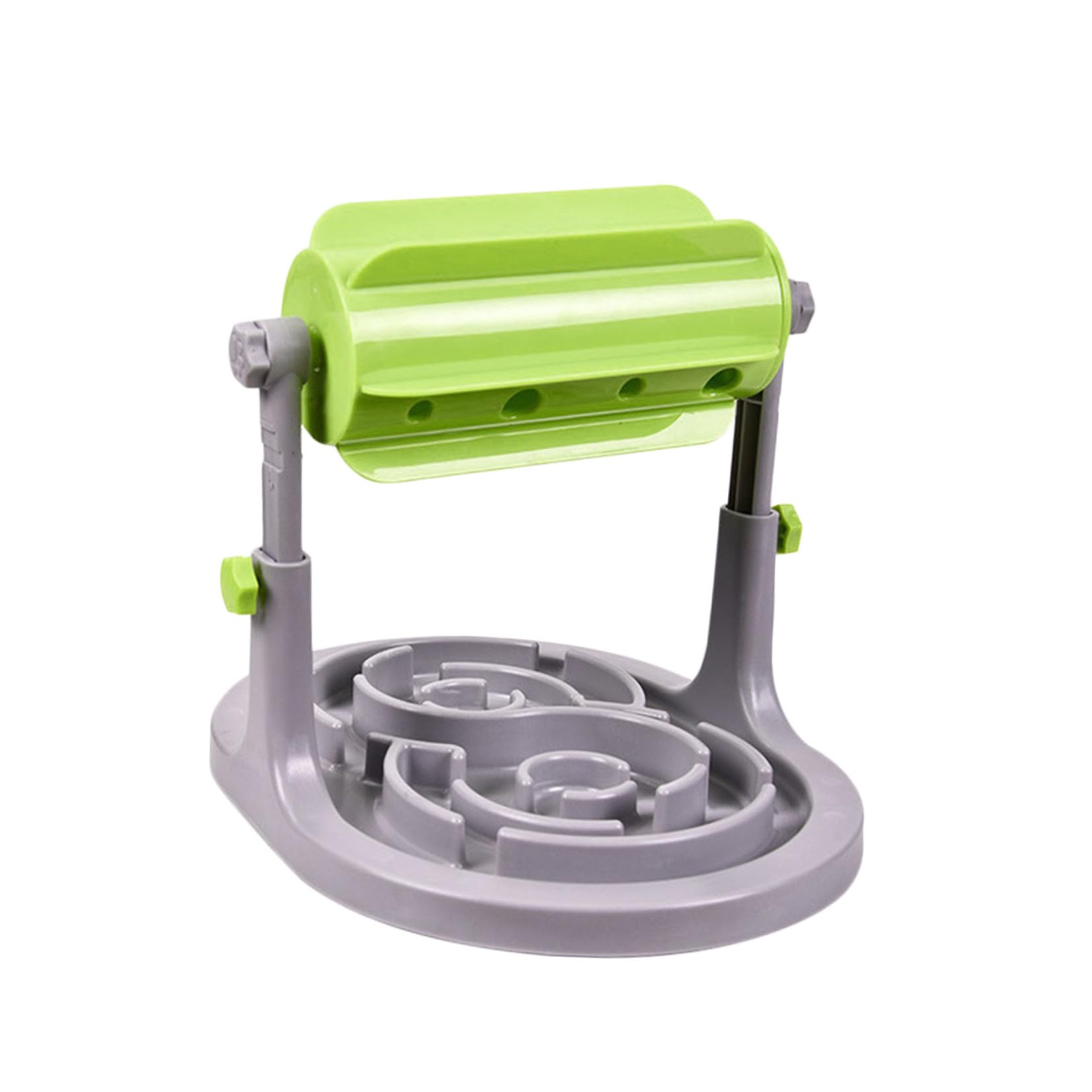 SHINEOFI Dispensador Giratorio de Alimentos para Mascotas Plástico Duradero Dispositivo de Alimentación Lenta con Fuga Controlada Juguete Interactivo Verde para Perros y Conejos