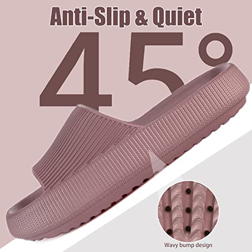 Image of rosyclo Cloud Slippers for Women and Men, Pillow House Slippers Shower Shoes Indoor Slides Bathroom Sandals, Ultimate Comfort, Lightweight, Thick Sole, Non-Slip, Easy to Clean